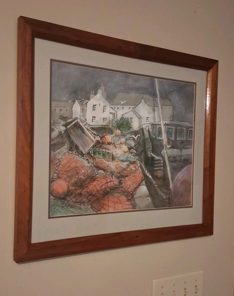 Original Watercolor Painting by Roberta E. Merrilees Matted & Framed ( NICE )‼️