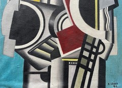 Fernand Leger painting on long canvas- Cubist painting