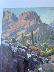 Silvio Silvestri PAINTING LANDSCAPE LISTED AMERICAN ARTIST Desert Arizona 24”
