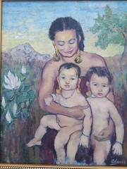 Wayman Adams 1883-1959 A Kayan Mother Portrait TX, New Orleans Twins Indiana