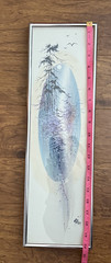 Framed Frank Gikiu Original Watercolor Artwork Signed 20 in by 6.5 in