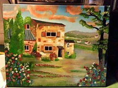 Original-One of a Kind-Oil on Canvas–Rustic Tuscany- Signed-COA-Listed Art