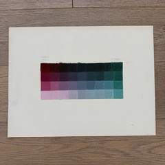Color Mixing Chart Study Acrylic Canvas Painting Set Of 6 Color Wheel 16×12 in