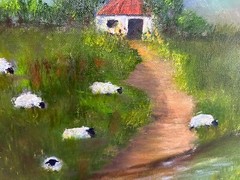 Farming on the hills in the countryside, Stretched canvas, 20″x24″