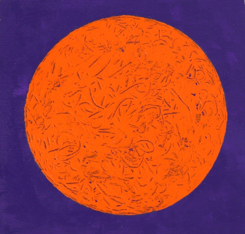 Original CohAn Painting Acrylic on Paper Titled „Sphere #2“ Online Art Show Sale