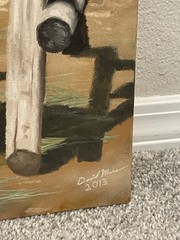 Original Oil on Canvas Painting „Calvary Soldier and Horse” Signed by David Moss