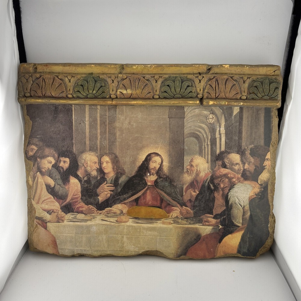 Rustic Last Supper Wall Hanging Leonardo Da Vinci Style Relief Art