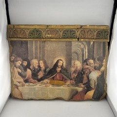 Rustic Last Supper Wall Hanging Leonardo Da Vinci Style Relief Art