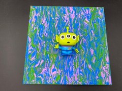 Alien Toy story Original Painting Art By Aaron Goodwin 1/1 Canvas 12×12 Disney