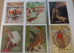 Antique Art Print Indian Maiden Music Covers Original 6 Pieces