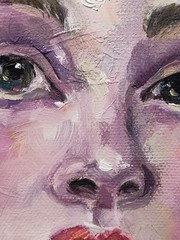 Original oil painting 9″x11″ Beautiful Woman Portrait Contemporary art