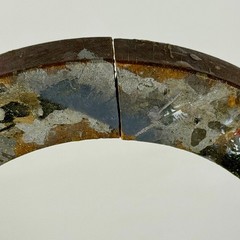 Vintage Artist’s Arched Design Rectangular Painting Palette With Remnant Oil Pai