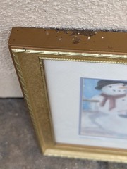 Gloria Galbraith Original Watercolor Painting „Snowman“ Signed Winter Scene…