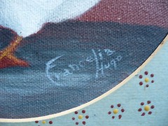 Francelia Hugo, CUTE DUCK BIRD FOLK NAIVE OIL REALISM OIL PAINTING Country RURAL