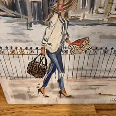 Colleen Karis Liesl Long Canvas Wall Art 2018 New York City Lady Signed