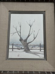 JOAN IRVING PAINTING LISTED FAMOUS WOMAN ESTATE LANDSCAPE WINTER AMERICAN RARE