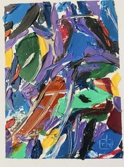Oil Palette Knife Painting Abstract Art 8in x 10in Signed by Artist No. 2 Canvas