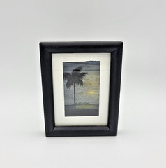 Beach Palm Sunset/Sunrise Mini Watercolor Painting Original Z. Manisa 5.5″x4.25″