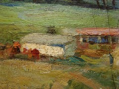 Ukrainian Soviet Oil Painting industrial landscape realism Impressionism factory