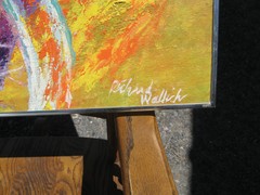 SALE RICHARD WALLICH ORIGINAL ACRYLIC ON CANVAS Harness RACING JOCKY PAINTING
