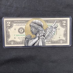 Angel 2 Dollar Bill Original painting Graffiti Art Tattoo Art Street Art