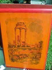 Watercolor Painting Rome Italy Antique Signed. “G.T”