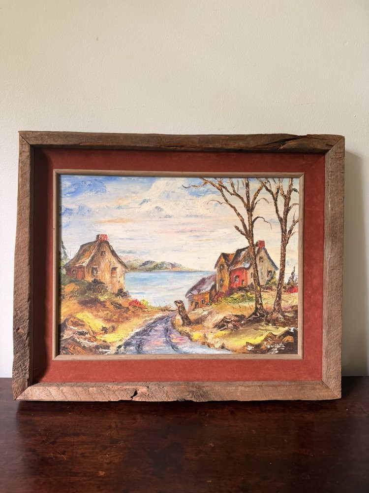 North Carolina Coastal Plein Air Vintage Oil Painting