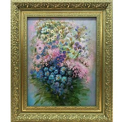 Framed Art Original Oil Painting Floral Oil Painting Bouquet Framed Artwork