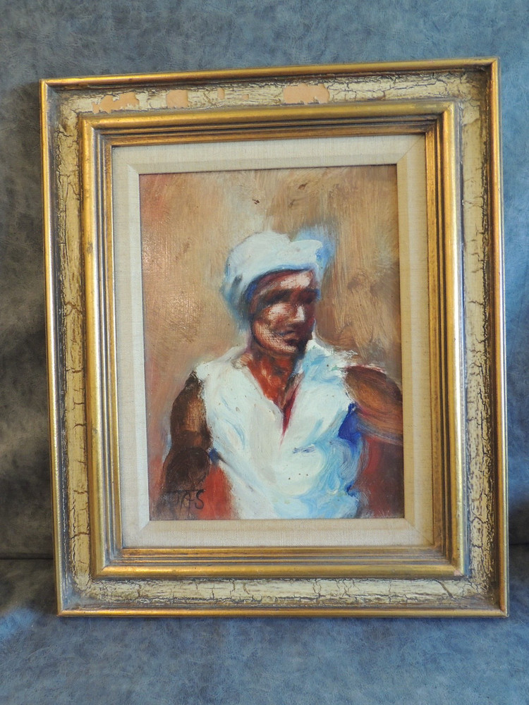 JAS oil painting Man 15 by 18 framed