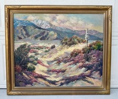 Frances Upson Young (1870 – 1950) Oil Painting The Edge of the Desert