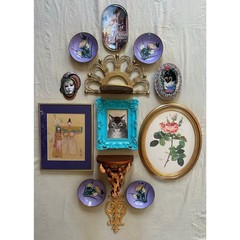 Vintage lot gallery accent wall art pictures set ornate gold framed portraits 13