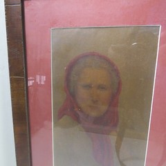 The Old Woman Of Capri And The Contented Man Vintage Framed Art By Sydney Bell