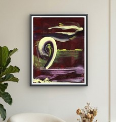 FINELLI ORIGINAL Acryllic Painting High Art Modern Collectible 11×14 COA G8H