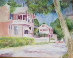 Painter Suzanne Obrand, Holocaust Survivor, Watercolor Painting „Key West“