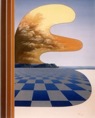 11 x 17 boiling clouds and chess board modern oil painting print