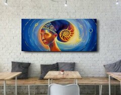 Relax Woman Oil Painting 80×40 cm Zen Rest Portrait Original Painting on Canvas