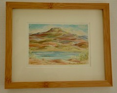 Erica Collins Framed Original Pastel Painting New Mexico Mesa-Pedernal +Bonus!