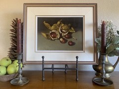 Listed Artist Geoffrey Alan Rock Original Horse Chestnuts Still Life Painting