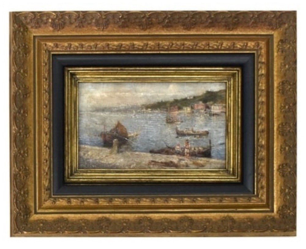 Italian School Oil 18th Century On Canvas 11” X 14” Framed