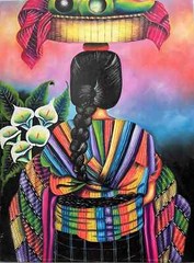 Indigenour women From Guatmala , Oil on Canvas Rich Cultural Heritage