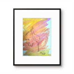 Dodo Bird 9″x12″Original Acrylic Paper Expressionism Home Decor Art