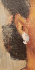 AFRICAN AMERICAN ART MID CENTURY PAINTING BLACK WOMAN CHICAGO FASHION STILL LIFE