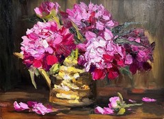 MQ1370 100% Handmade Painted Color Flowers Oil Painting Decor Canvas Wall Art