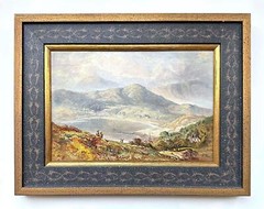 T Mead -19th Century British Panoramic Hillside Landscape -Small Gem