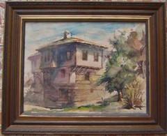 High quality East European Impressionist circa 1950 signed illegiably