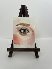 „Eye Study“ Original OOAK Watercolor Painting 8.7 X 6. cm.
