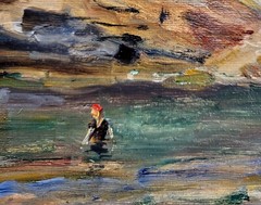 Howard Russell Butler -Bather at Bald Head Cliff, Maine-Oil painting c.1905