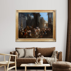 Huge 17th century Abduction Of Helen Of Troy Trojan War by – FRANCESCO MONTI