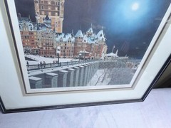 VINTAGE DENIS NOLET 1988 QUEBEC ET SA VIE DE CHATEAU CANADA 133/350 SIGNED FRAME