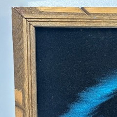 Vintage Elvis Framed Velvet Wood Wall Painting 13.5″ x 22″ Read Condition